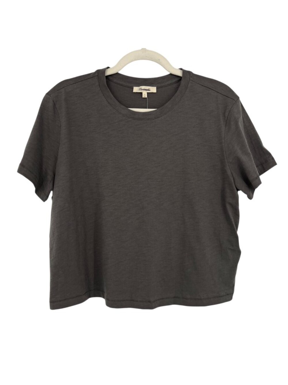 Madewell Womens Gray Cotton Short Sleeve T-Shirt Size Medium NWT